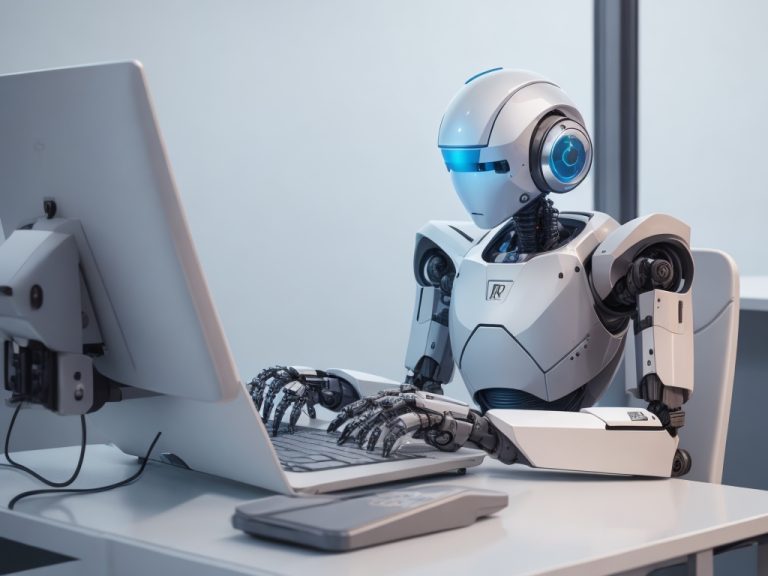 robot at desk